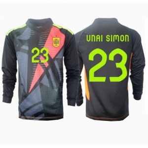 Fotbalové Dres Španělsko Unai Simon #23 Brankářské Venkovní Oblečení ME 2024 Dlouhý Rukáv